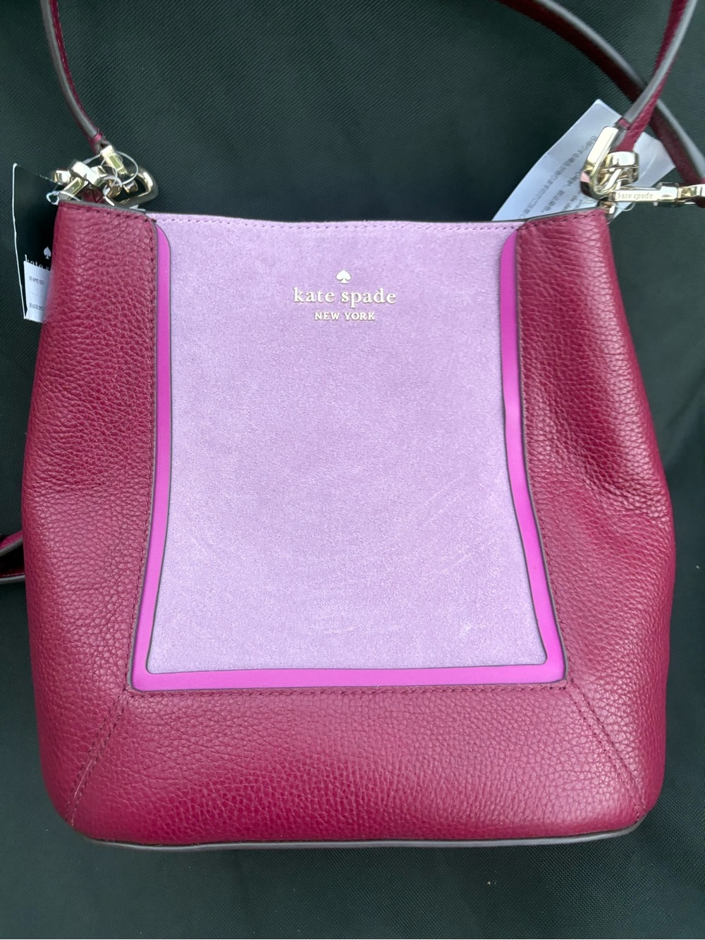 kate spade Two-Tone Magenta & Light Pink Leather Crossbody